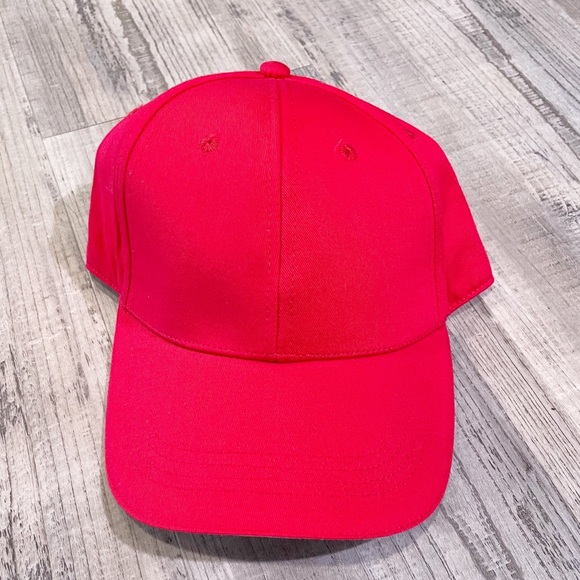 2/$20 Unisex Velcro Adjustable Chino Twill Ballcap Red / White NWT - Picture 2 of 6